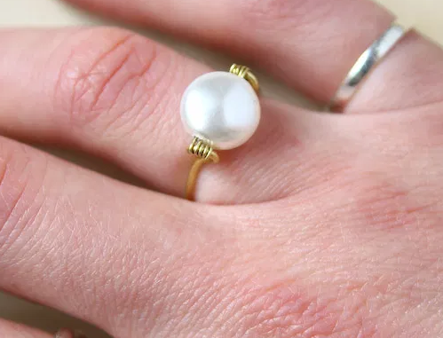Перстень с натуральным камнем своими руками