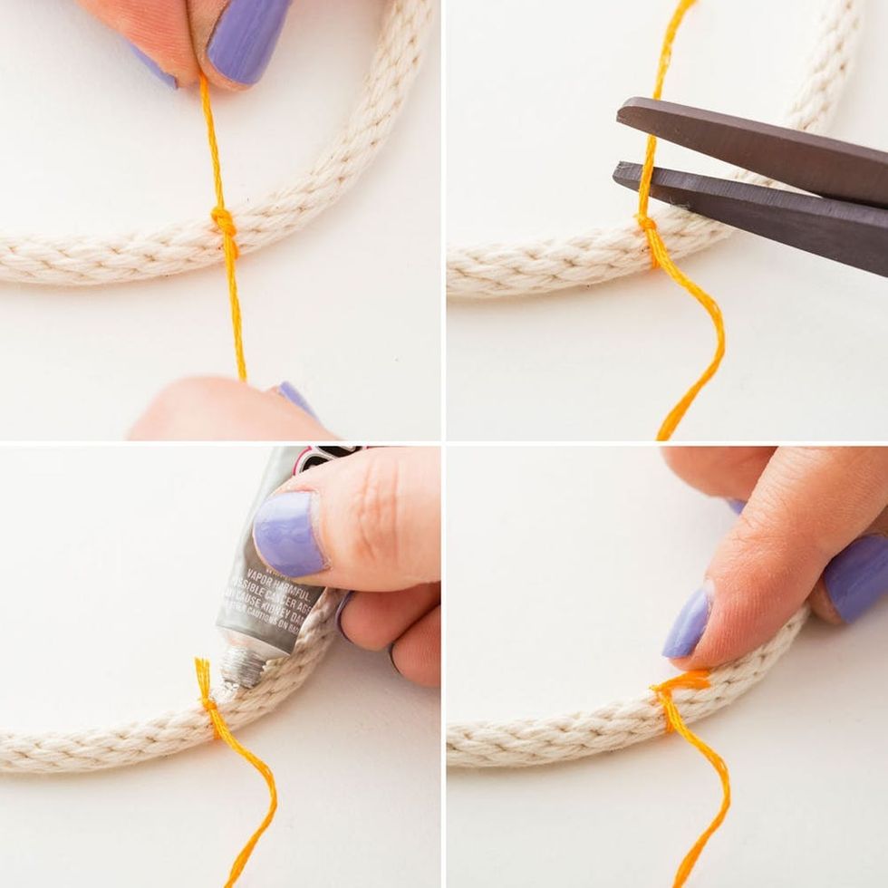 Простым способом плетения кожаного шнура из четырех полос
