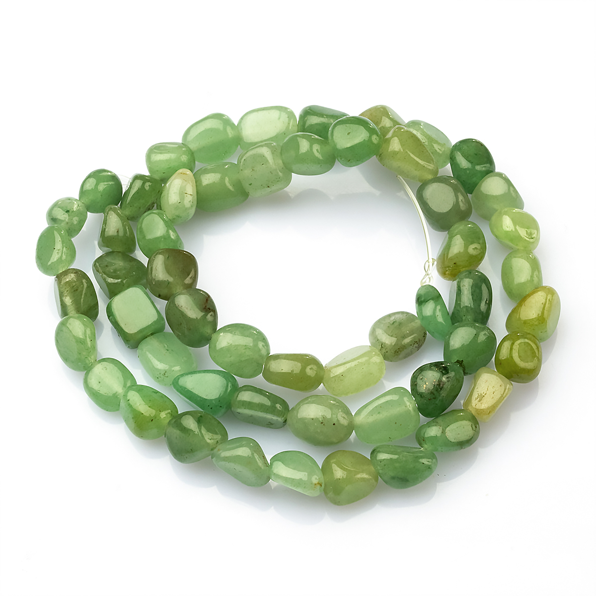 Бусины Натуральный Зеленый Авантюрин