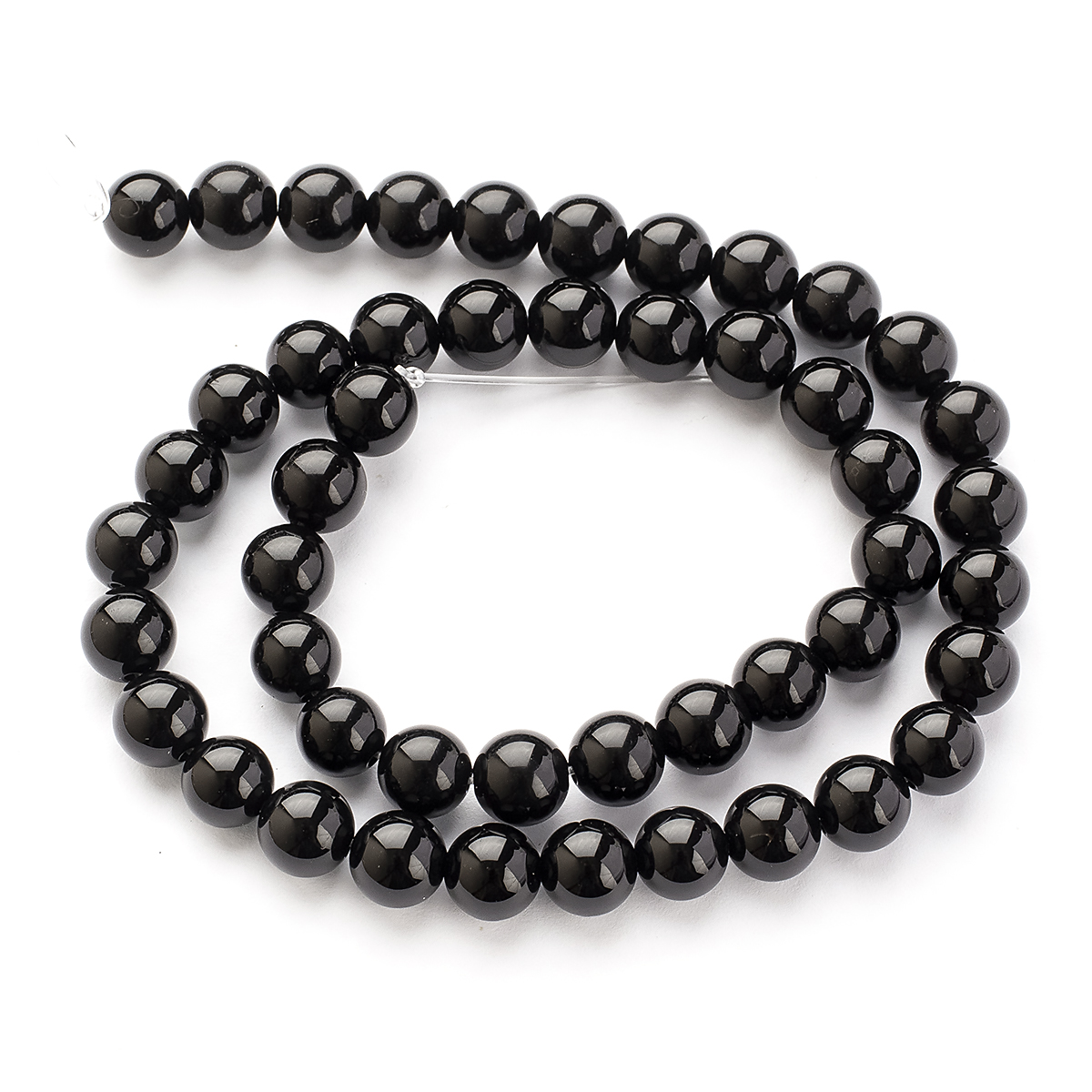 Бусины натуральный черный агат