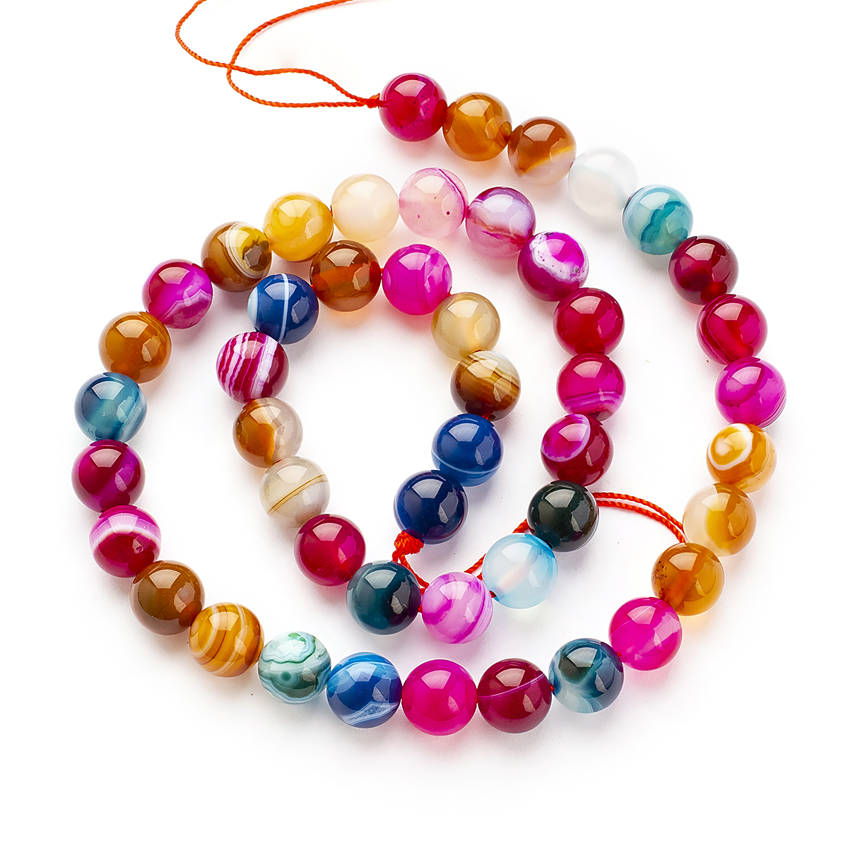 Бусины Натуральный Полосатый Агат