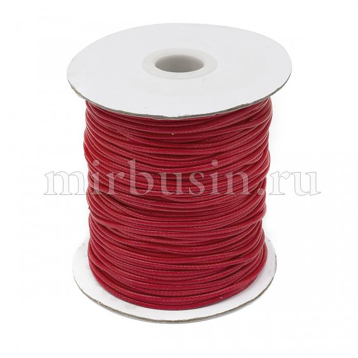 Шнур Корея Вощеный Полиэстер, подходит для плетения браслетов, Цвет: Красный, Размер: Толщина 1.2мм, 165м/кат, (УТ100025404)