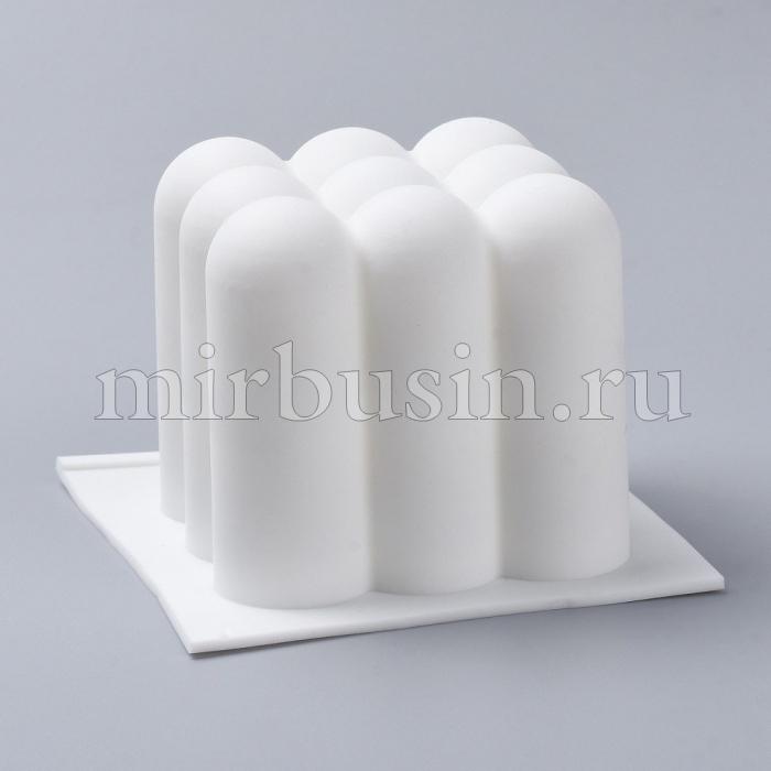 Форма для Изготовления Свечи, Силикон, Цвет: Белый, Размер: 86х81х62мм, (УТ100027949)