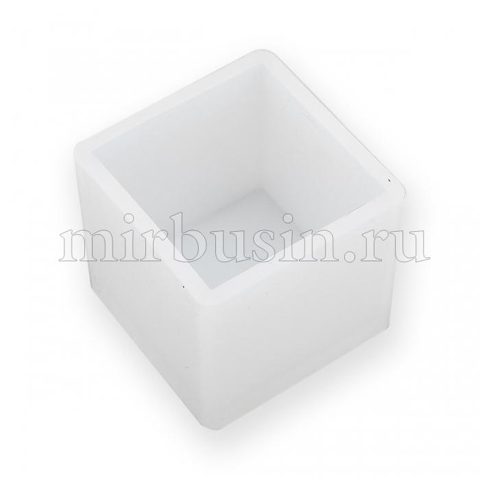 Силиконовая форма, Куб, Цвет: Белый, Размер: 41х41х37.5мм, Внутренний Размер: 35х35мм, (УТ100028684)