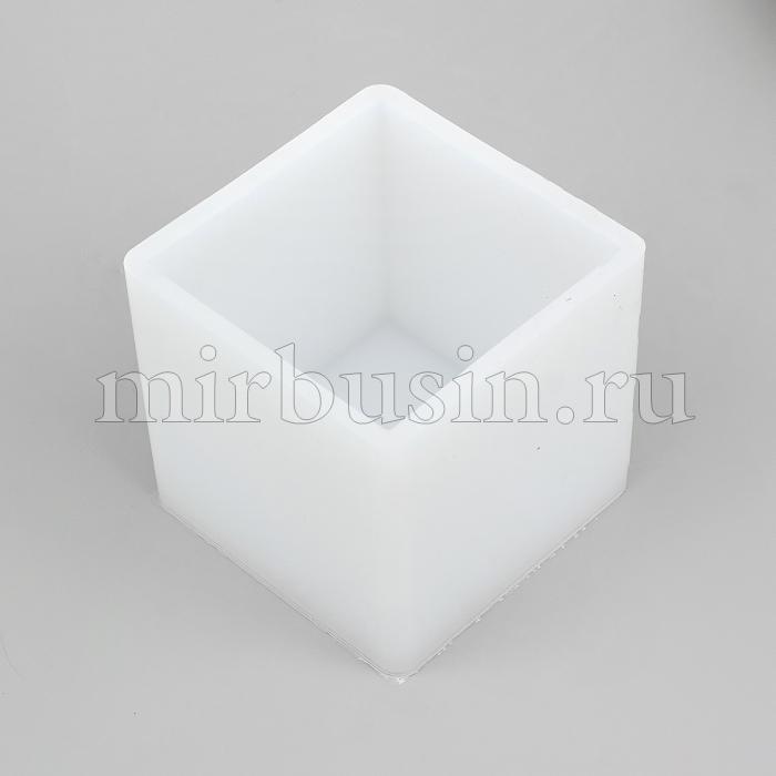 Силиконовая форма, Куб, Цвет: Белый, Размер: 75х75х70мм, Внутренний Размер: 65х65мм, (УТ100028831)