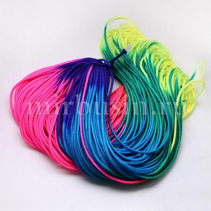 Шнур Паракорд, Нейлон, подходит для плетения браслетов, Цвет: Разноцветный, Размер: Диаметр 4мм/100м/связка, (УТ100029338)