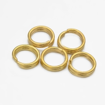 Колечки Двойные, Железные, Цвет: Золото, Размер: 5х0.7мм, Внутренний Диаметр 3.6мм, около 600шт/50г, (БА000000435)