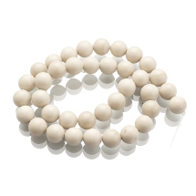 Бусины Натуральный Аммонит, на нитях, Круглые, Цвет: Белый, Размер: 10мм, Отв. 1мм, около 38шт/38см/нить, (УТ000006504)