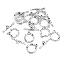 Застежка Тогл Металлический Сплав, Античное Серебро, 20х17х3мм, Палочка 26х6х3мм, Отверстие 2мм, (УТ000007064)