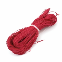 Шнур Вощеный Полиэстер, подходит для плетения браслетов, Цвет: Красный, Размер: Диаметр 1мм, около 80м/связка, (УТ0002671)
