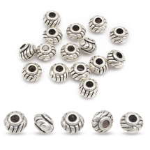 Бусины-Разделители Сплав Рондель, Античное Серебро, 6х4мм, Отверстие 2мм, (УТ0003385)