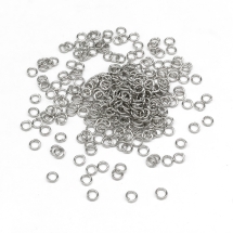 Колечки Одинарные Открытые Соединительные Железные, Платина, 4х0.7мм, около 1200шт/50г, (БА000000599)