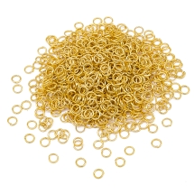 Колечки Одинарные Открытые, Железные, Цвет: Золото, Размер: 7х0.7мм, Внутренний Диаметр 5.6мм, около 750шт/50г, (БА000000950)