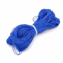 Шнур Вощеный Полиэстер, подходит для плетения браслетов, Цвет: Синий, Размер: Диаметр 1мм, около 80м/связка, (УТ0003535)