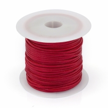 Шнур Вощеный Полиэстер, подходит для плетения браслетов, Цвет: Красный, Размер: Толщина 1мм, около 10м/катушка, (УТ0026606)