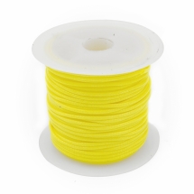 Шнур Вощеный Полиэстер, подходит для плетения браслетов, Цвет: Желтый, Размер: Толщина 1мм, около 10м/катушка, (УТ0026614)