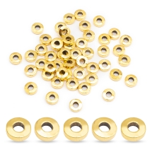 Бусины-Разделители Сплав, Форма Пончик, Античное Золото, 6х2мм, Отверстие 2.5мм, (УТ0027703)