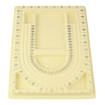 Органайзер Флокированный Пластиковый для Бусин, Украшений и Ожерелий, Желтый, 32.5х23.5см, (УТ0027945)