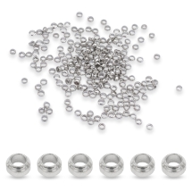 Бусины Зажимные Латунь Стопперы, Кримпы, Рондель, Платина, 2.5мм, Отверстие 1.2мм, около 220шт/5г, (УТ0027860)