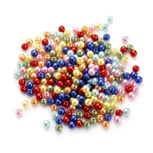 Жемчуг Бусины Акриловые Глянцевые Круглые, Микс, 6мм, Отверстие 1.5мм, около 210шт/25г, (УТ0030202)
