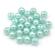 Жемчуг Бусины Акриловые, Глянцевые, Круглые, Цвет: Аквамарин, Размер: 12мм, Отв-тие 2.7мм, около 28шт/25г, (УТ0030233)
