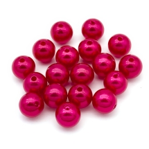Жемчуг Бусины Акриловые, Глянцевые, Круглые, Цвет: Красный, Размер: 14мм, Отв-тие 2.3мм, около 18шт/25г, (УТ0030250)