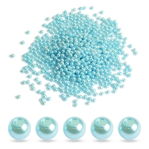 Жемчуг Бусины Акриловые Глянцевые Круглые, Аквамарин, 4мм, Отверстие 1мм, около 850шт/25г, (УТ0030256)