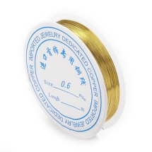 Медная Проволока 0.6мм/3.5м для Рукоделия, Золото, 0.6мм, около 3.5м/катушка, (УТ100005523)