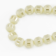 Бусины Стекло с Гальваникой, Круглые, Цвет: Бледно-желлтый, Диаметр 4~4.5мм, Отв. 1мм, около 100шт/45см/нить, (УТ100006995)