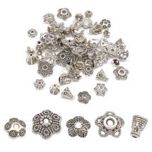 Конус Шапочки для Бусин Микс, Античное Серебро, 5~30x3~12мм, Отверстие 1~2.5мм, около 38шт/20г, (УТ100006826)