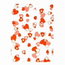 Полиэтиленовый Пакет с Рисунком Сердце, Цвет: Красный, Размер: 34х25см, (УТ100011942)
