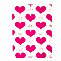 Полиэтиленовый Пакет С Рисунком Сердце, Цвет: Розовый, Размер: 34х25см, (УТ100011943)