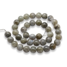 Бусины Натуральный Лабрадорит, Круглые, 10мм, Отверстие 1мм, около 19шт/19см/нить, (УТ100011646)