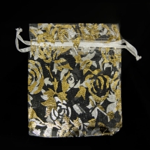 Подарочный Мешочек из органзы, с Рисунком, Цвет: Белый, Размер: 9x7см, (УТ100010933)