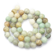 Бусины Натуральный Амазонит Круглые, Микс, 8~9мм, Отверстие 1мм, около 46шт/38см/нить, (УТ100011701)