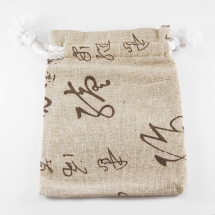 Подарочная Сумочка из Текстиля с Кулиской, Прямоугольная, Цвет: Античный Белый, Размер: 13x10см, (УТ100011533)