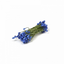 Тычинки для Цветов Декоративные, на проволоке, Синий, Размер: 6см, 80шт в упаковке, (УТ100013243)