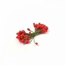 Тычинки для Цветов Декоративные, на проволоке, Красный, Размер: 5.5см, 45шт в упаковке, (УТ100013259)