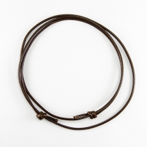 Основа для Ожерелья, Корейский Хлопковый Вощеный Шнур, Темно-коричневый, Длина 34.5см, Шнур толщина 1.5мм, (УТ100014758)