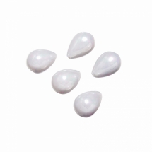 Жемчуг Shell Pearl, Класс А, Капля, Отверстие Несквозное, Цвет: Белый, Размер: 11x8мм, Отв 1мм, (УТ100015156)