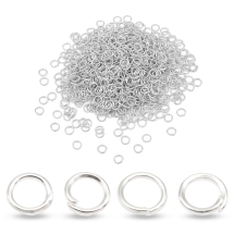 Колечки Одинарные Открытые Соединительные Железные, Серебро, 5х0.7мм, около 1150шт/50г, (БА000001598)