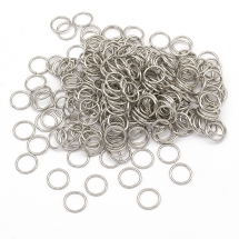 Колечки Одинарные Открытые, Железные, Цвет: Платина, Размер: 10x1.0мм, Внутренний Диаметр 8.6мм, около 280шт/50г, (БА000000604)