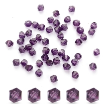 Бусины Австрийский Хрусталь, Огранка 5301, Имитация, Стекло, Биконус, Цвет: Индиго, Размер: 3.5х4мм, Отв-тие: 1мм, (УТ100017637)