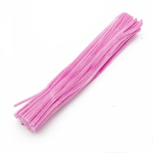 Синельная Проволока для Рукоделия Мягкая Пушистая, Розовая, 300х5мм, 100шт/упак, (УТ100017792)
