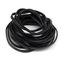 Шнур Натуральная Кожа Плоский, Черный, 5х2мм, (УТ100018313)
