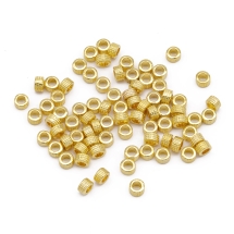 Бусины-Разделители Бижутерный Сплав Тибетский Стиль Круглые Плоские Колонка, Золото, 5х3мм, Отверстие 3мм, (УТ100020851)