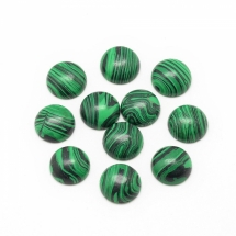 Кабошоны Синтетический Малахит, Полукруглые, Цвет: Зеленый, Размер: 6x3~4мм (УТ100022429)