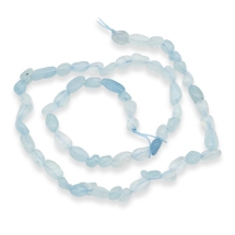 Бусины Натуральный Аквамарин Самородок, 7~11x5~8мм, Отверстие 0.8мм, около 48шт/38см/нить, (УТ100022789)