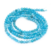 Бусины Натуральный Апатит Класс АА Круглые Граненые, 3мм, Отверстие 0.5мм, около 115шт/37см/нить, (УТ100022957)