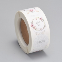 Наклейки, Стикеры, Этикетки, Подарочные Бирки из Крафт-Бумаги для Упаковки, Разноцветный, 25мм, 500шт/рулон, (УТ100023004)